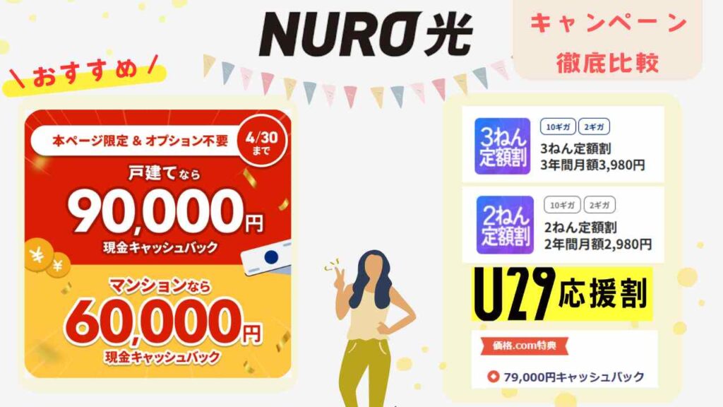2026年3月｜NURO光のキャンペーン比較！お得な窓口を解説