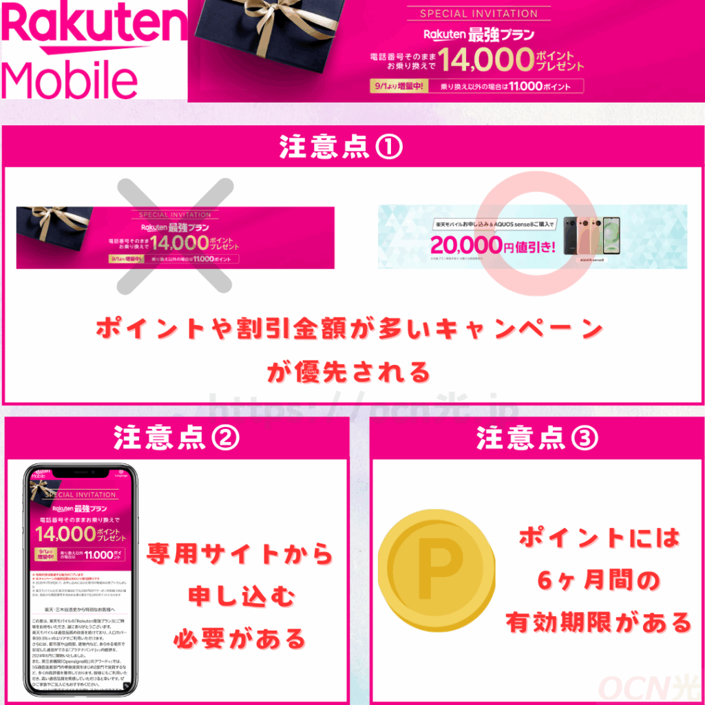 楽天モバイルの三木谷キャンペーンの注意点