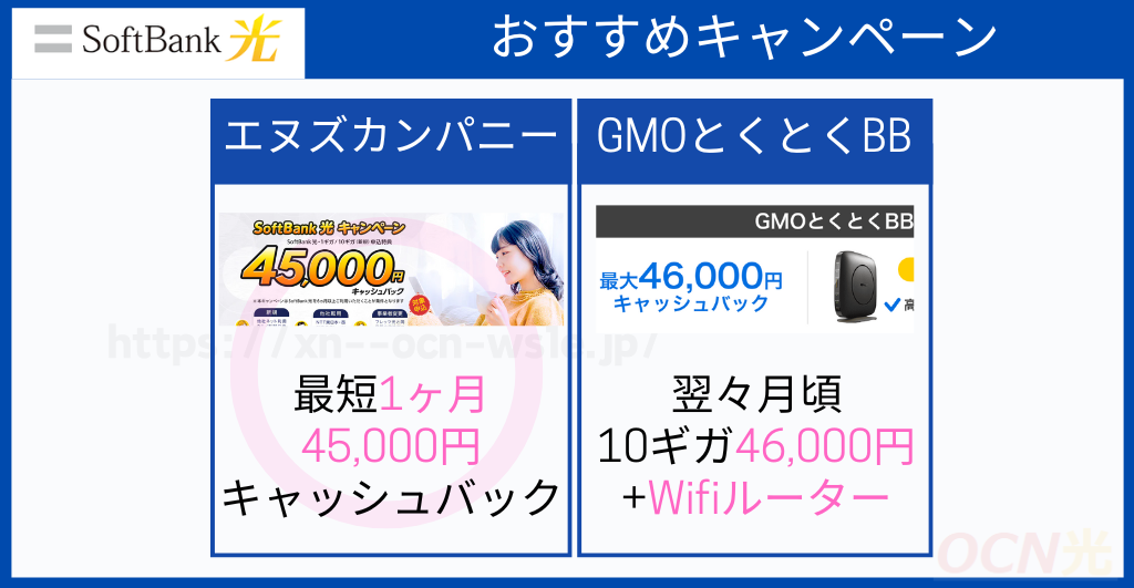 【2025年4月】ソフトバンク光の代理店のおすすめキャンペーン一覧