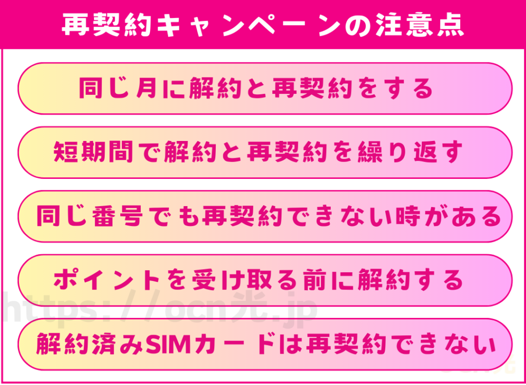 楽天モバイルの再契約キャンペーンの注意点