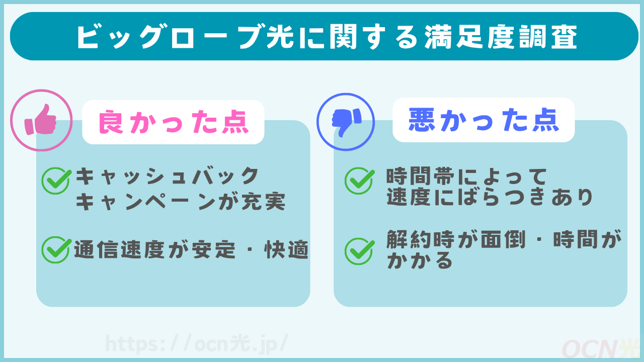 ビッグローブ光の利用者の評判まとめ