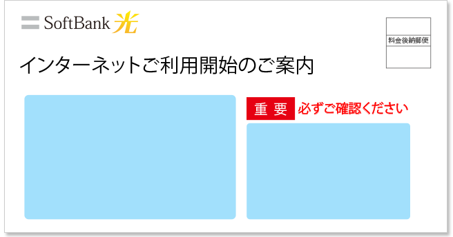 ソフトバンク光からの資料のイメージ