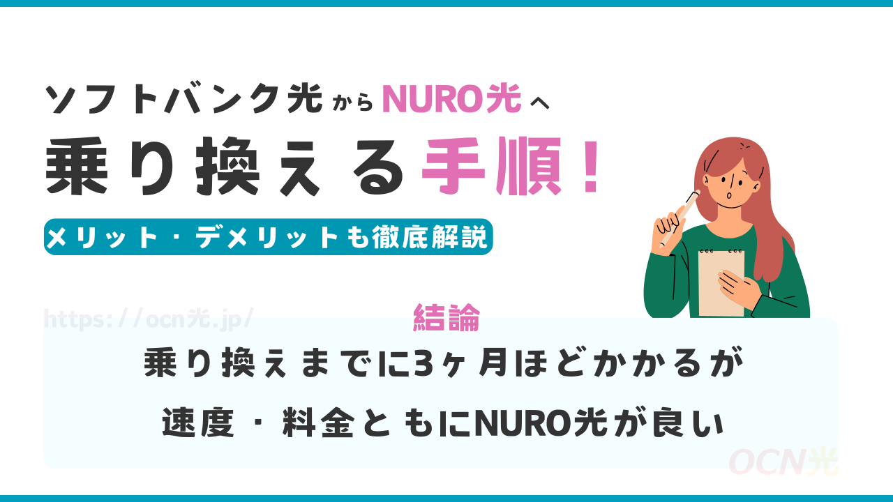 ソフトバンク光からNURO光へ乗り換える手順